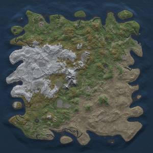 Thumbnail Rust Map: Procedural Map, Size: 5000, Seed: 6065326, 20 Monuments