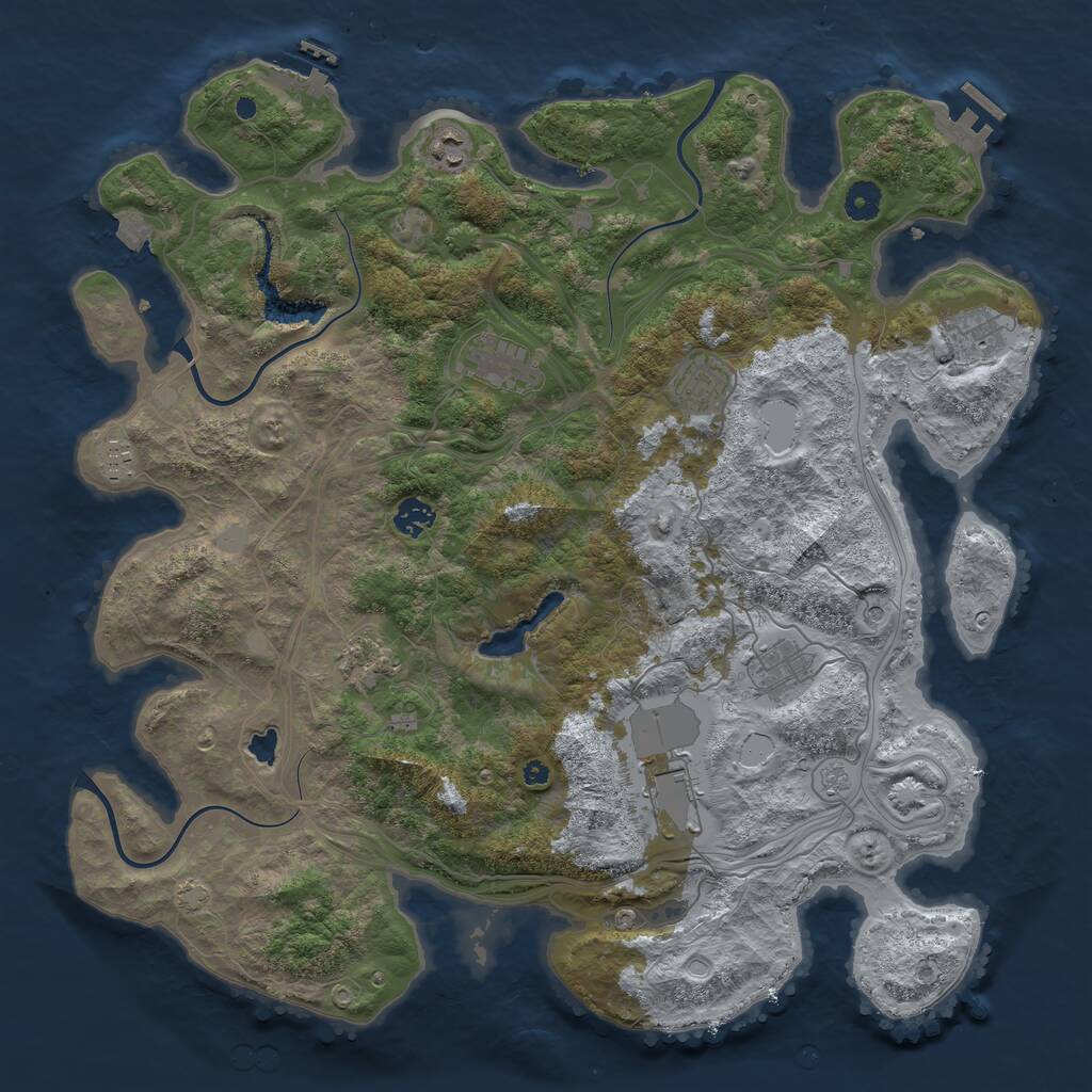 Rust Map: Procedural Map, Size: 4250, Seed: 1475357809, 15 Monuments
