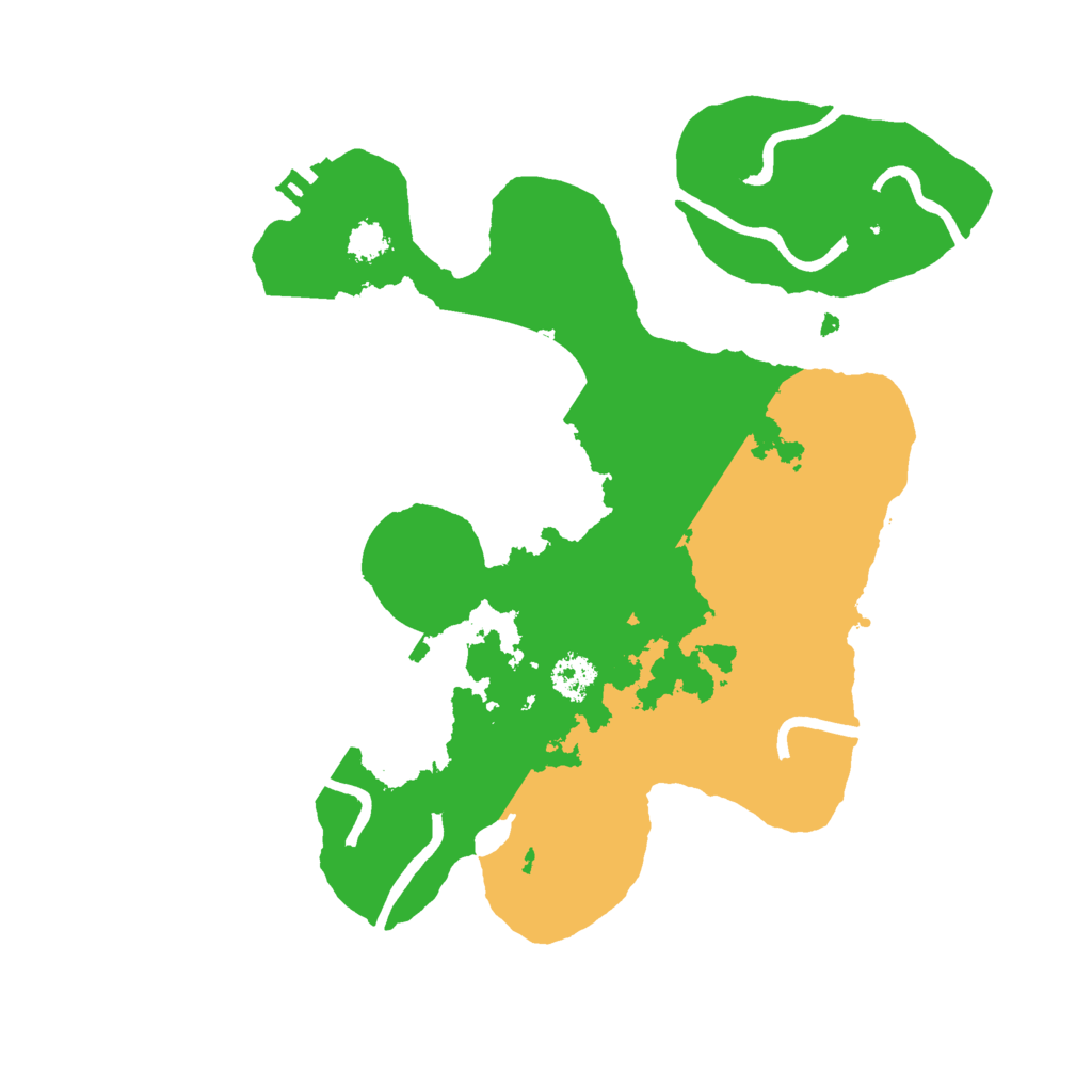 Biome Rust Map: Procedural Map, Size: 2500, Seed: 9132