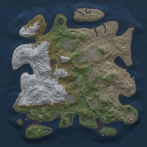 Thumbnail Rust Map: Procedural Map, Size: 3500, Seed: 1307072853, 17 Monuments