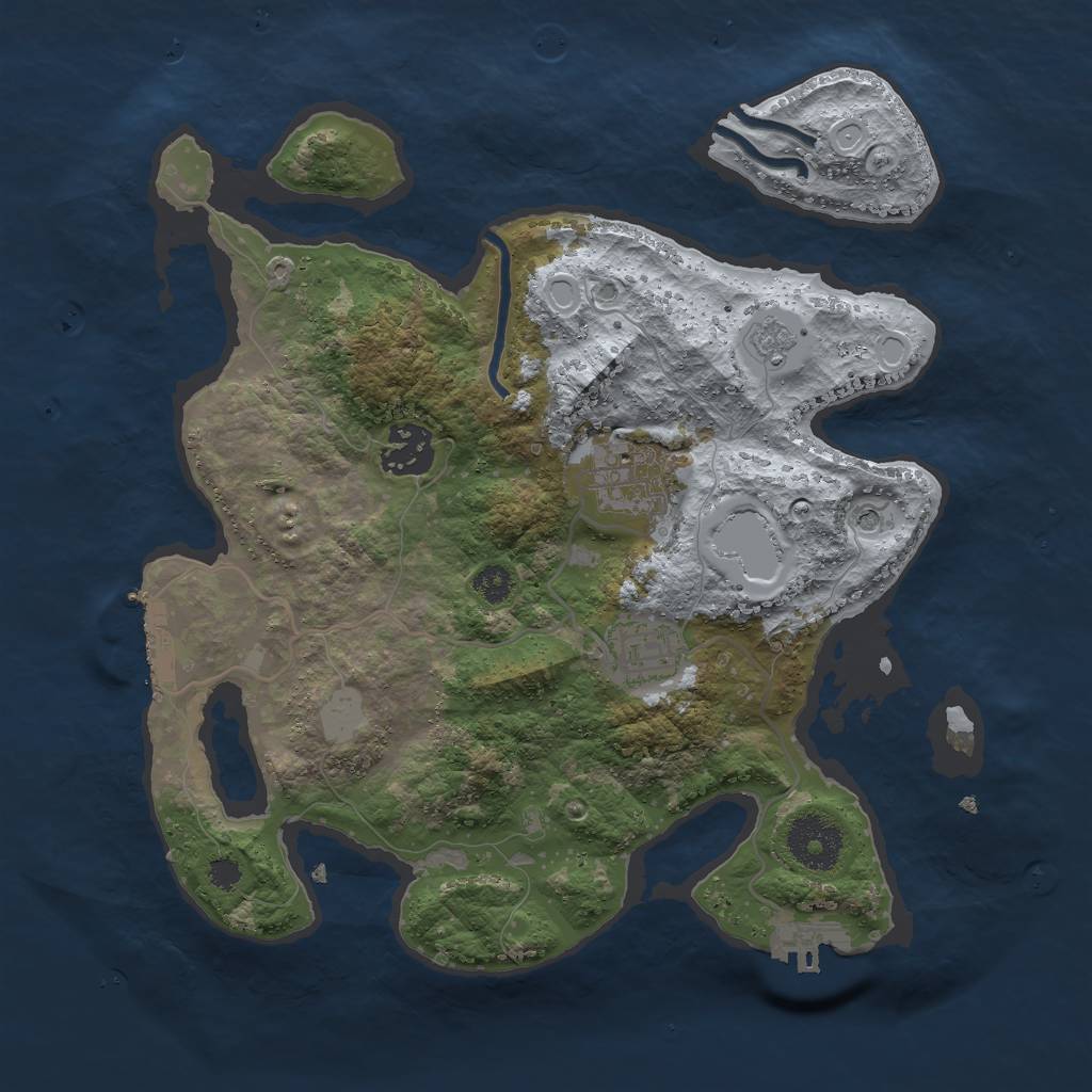 Rust Map: Procedural Map, Size: 3000, Seed: 87934862, 12 Monuments