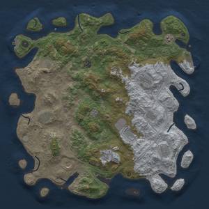 Thumbnail Rust Map: Procedural Map, Size: 4500, Seed: 84512, 20 Monuments