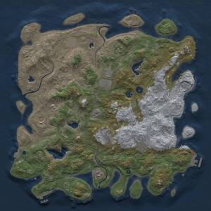 Thumbnail Rust Map: Procedural Map, Size: 4500, Seed: 882657269, 16 Monuments