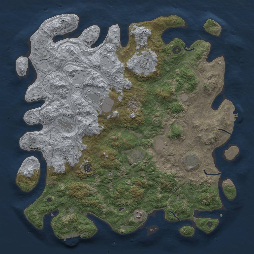 Rust Map: Procedural Map, Size: 4500, Seed: 187812262, 18 Monuments