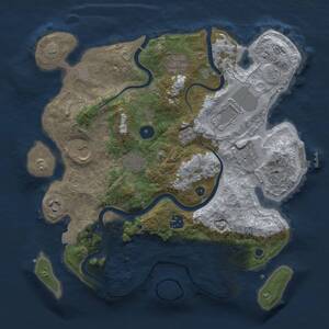 Thumbnail Rust Map: Procedural Map, Size: 3500, Seed: 1598531365, 13 Monuments