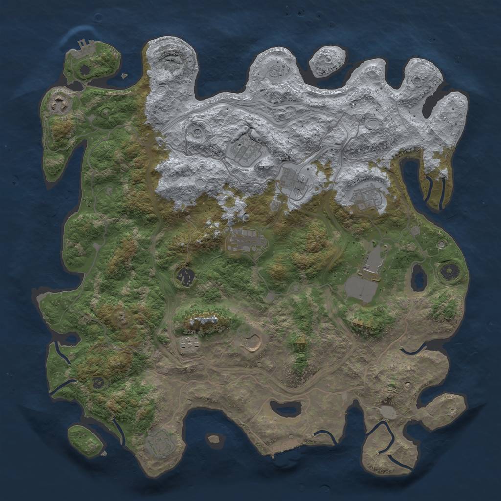 Rust Map: Procedural Map, Size: 4250, Seed: 19879, 19 Monuments