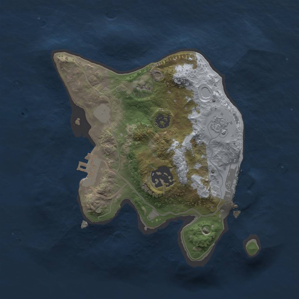 Rust Map: Procedural Map, Size: 2000, Seed: 546038868, 9 Monuments