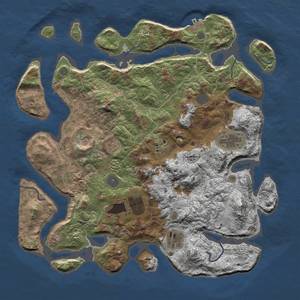 Thumbnail Rust Map: Procedural Map, Size: 4000, Seed: 2020, 13 Monuments