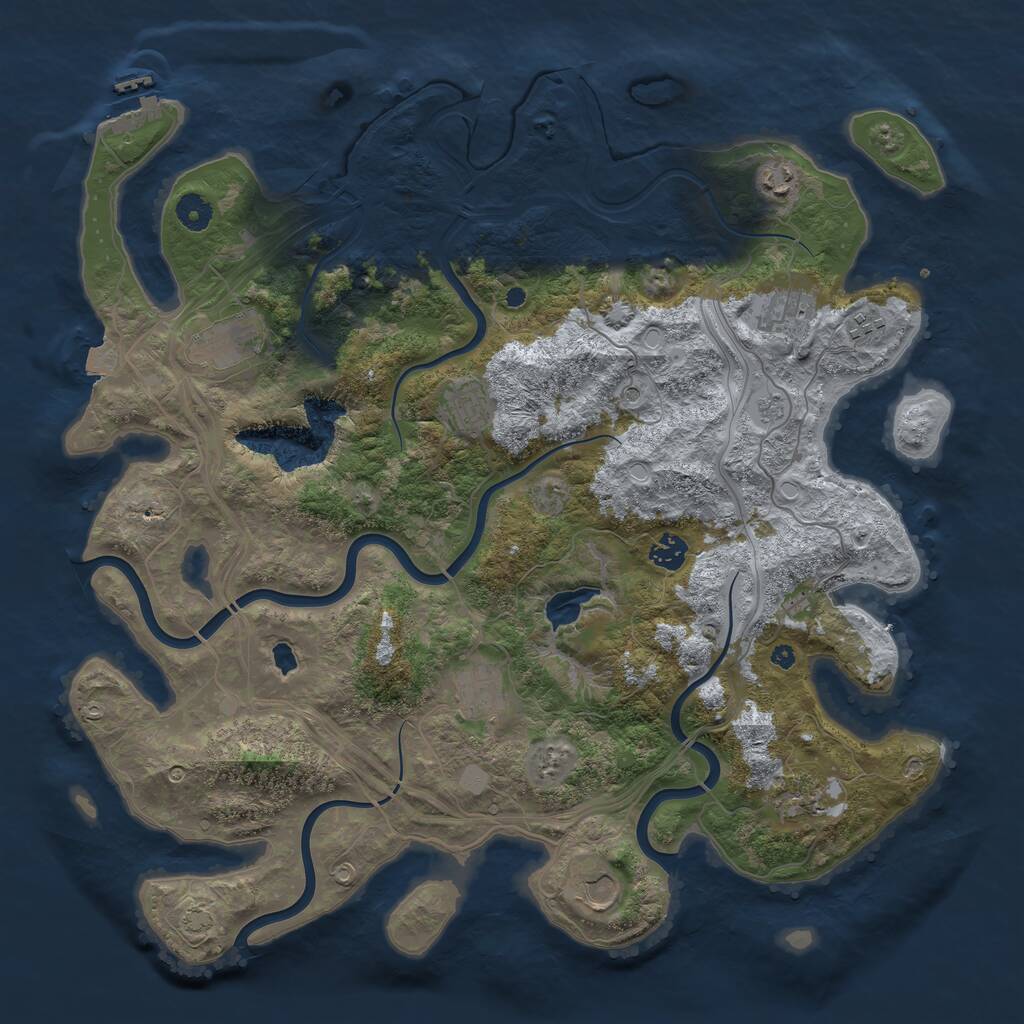 Rust Map: Procedural Map, Size: 4250, Seed: 1732198876, 14 Monuments
