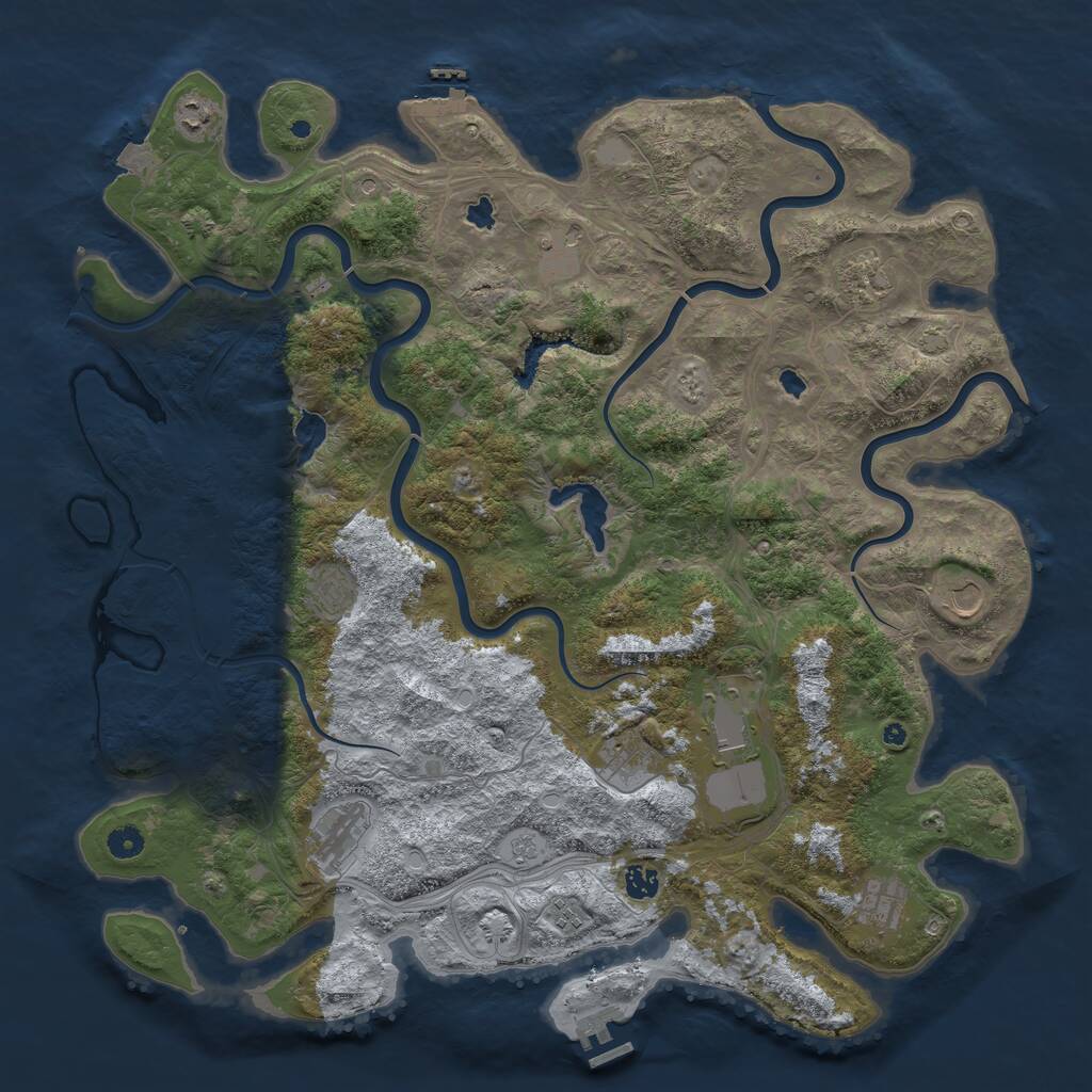 Rust Map: Procedural Map, Size: 4750, Seed: 723262561, 17 Monuments