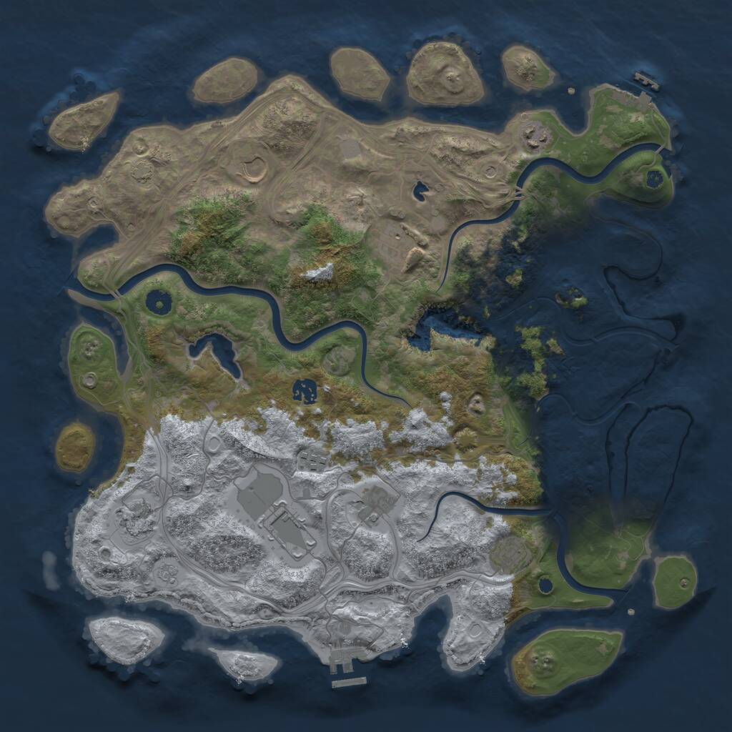 Rust Map: Procedural Map, Size: 4250, Seed: 1648192175, 15 Monuments
