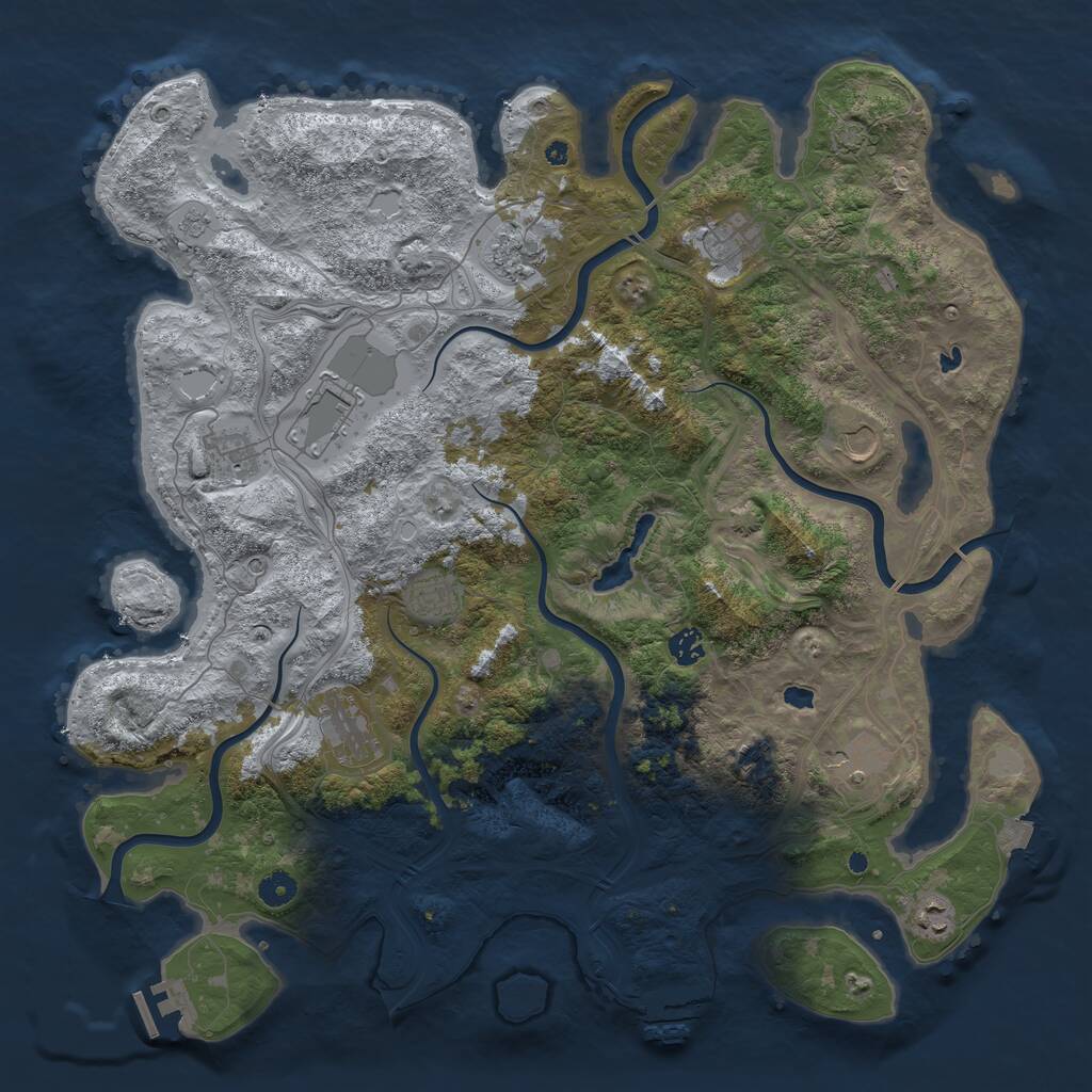 Rust Map: Procedural Map, Size: 4500, Seed: 67835, 17 Monuments