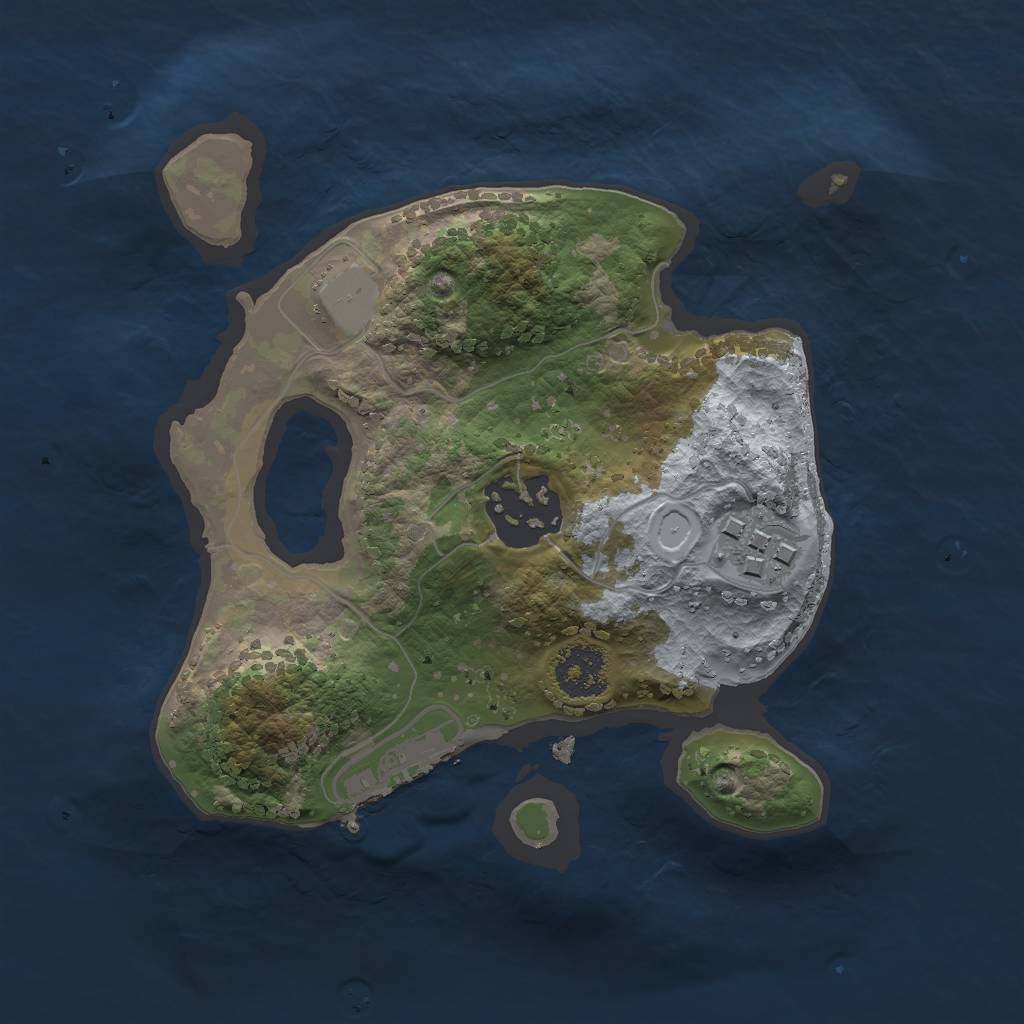 Rust Map: Procedural Map, Size: 2000, Seed: 1800, 8 Monuments