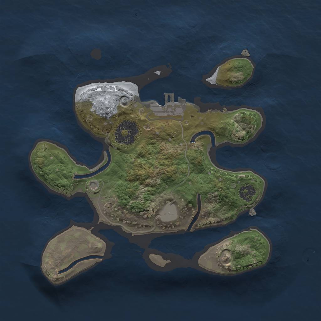 Rust Map: Procedural Map, Size: 2000, Seed: 20363, 6 Monuments