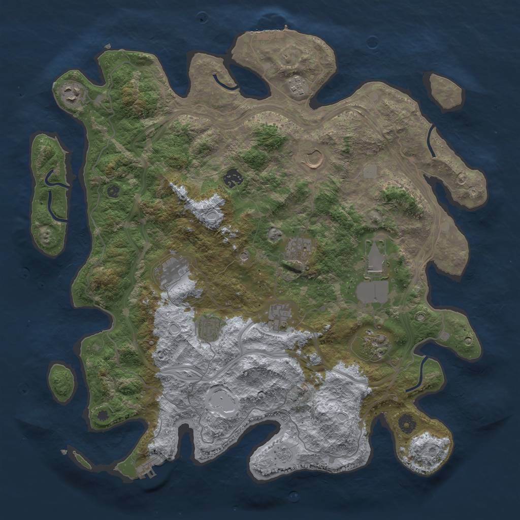 Rust Map: Procedural Map, Size: 4250, Seed: 11619096, 19 Monuments