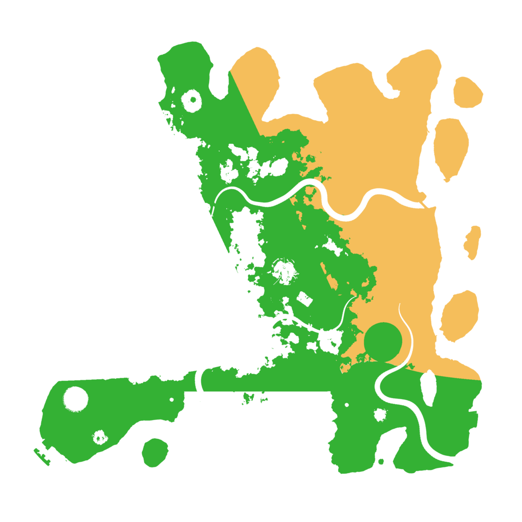 Biome Rust Map: Procedural Map, Size: 3700, Seed: 808665104