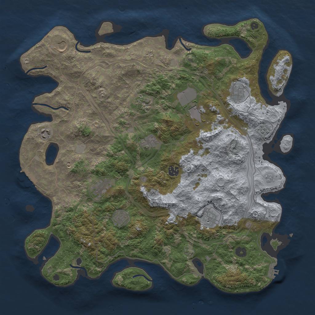 Rust Map: Procedural Map, Size: 4300, Seed: 1937, 20 Monuments