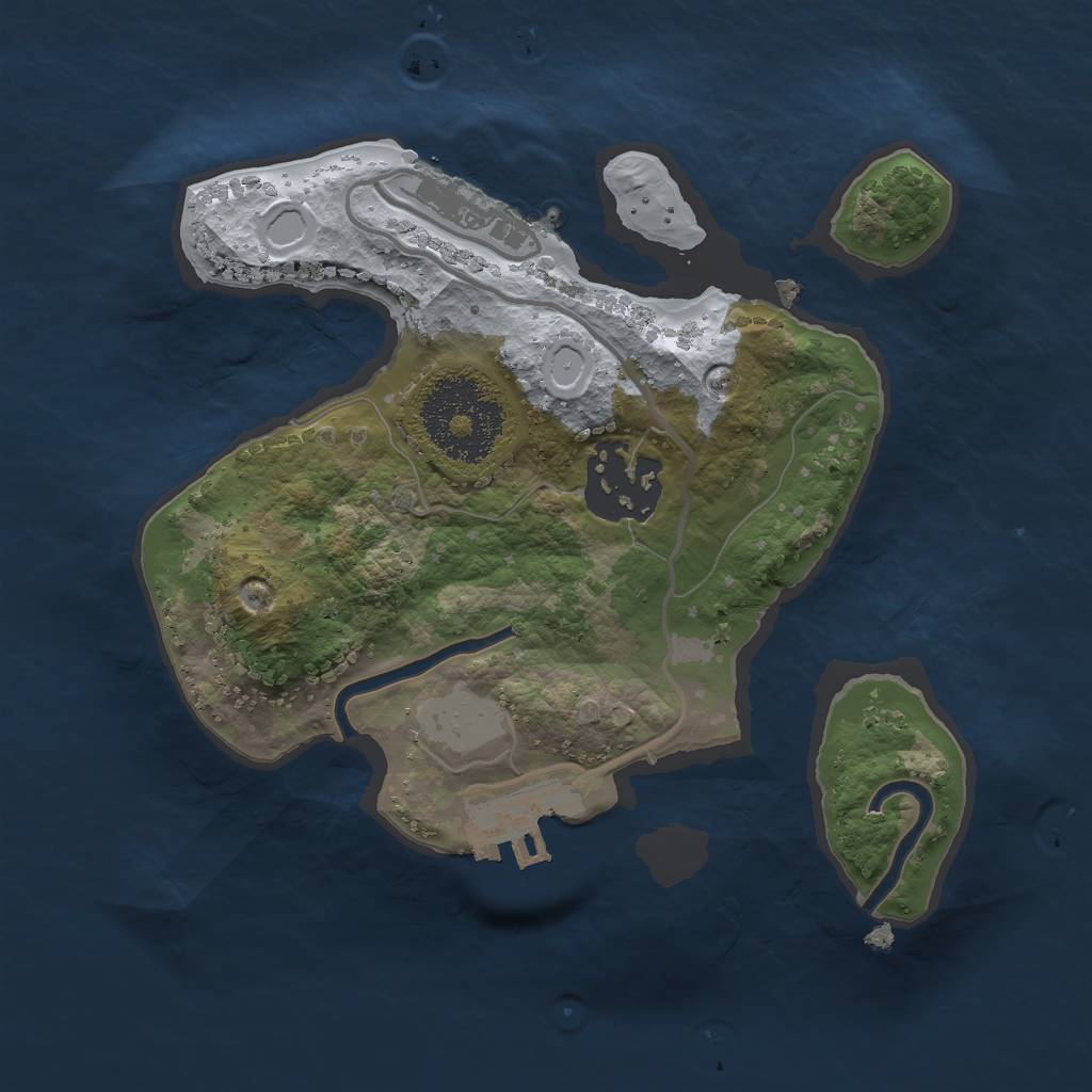 Rust Map: Procedural Map, Size: 2000, Seed: 432243, 8 Monuments