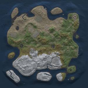 Thumbnail Rust Map: Procedural Map, Size: 3500, Seed: 491780181, 17 Monuments