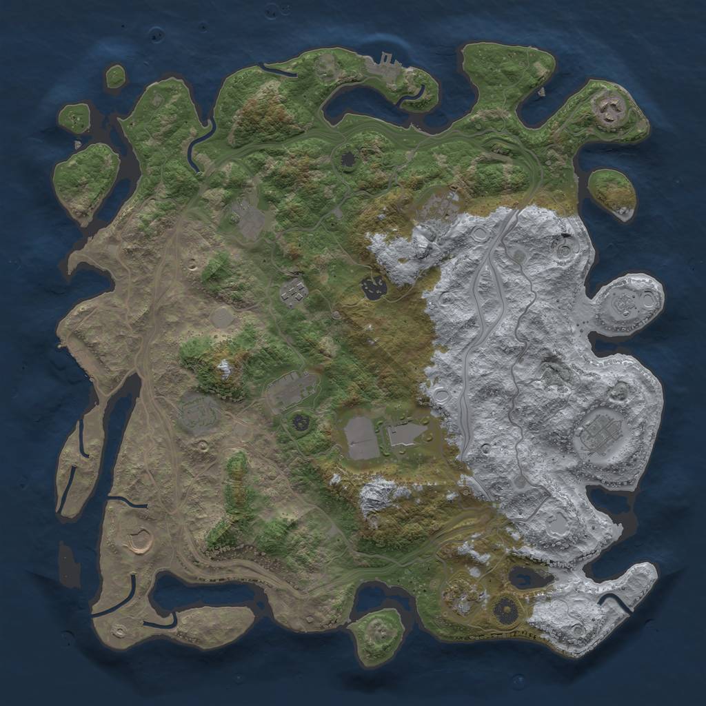 Rust Map: Procedural Map, Size: 4250, Seed: 245, 20 Monuments