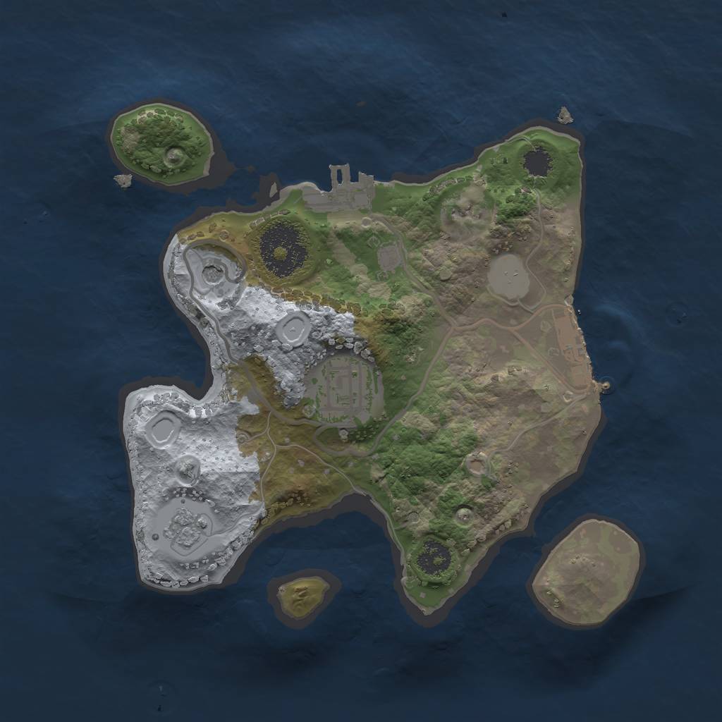 Rust Map: Procedural Map, Size: 2200, Seed: 13233461, 10 Monuments