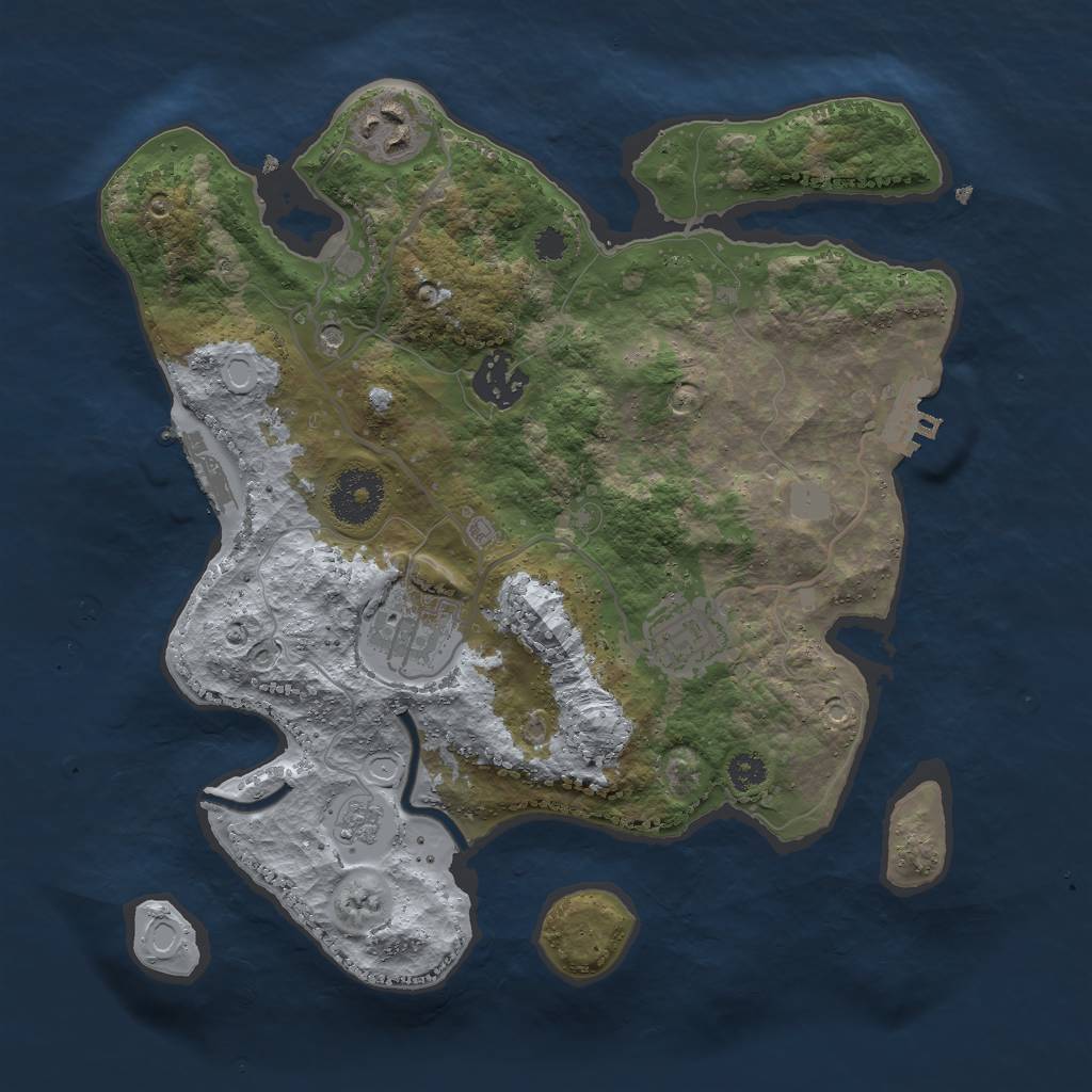 Rust Map: Procedural Map, Size: 3000, Seed: 4315, 13 Monuments