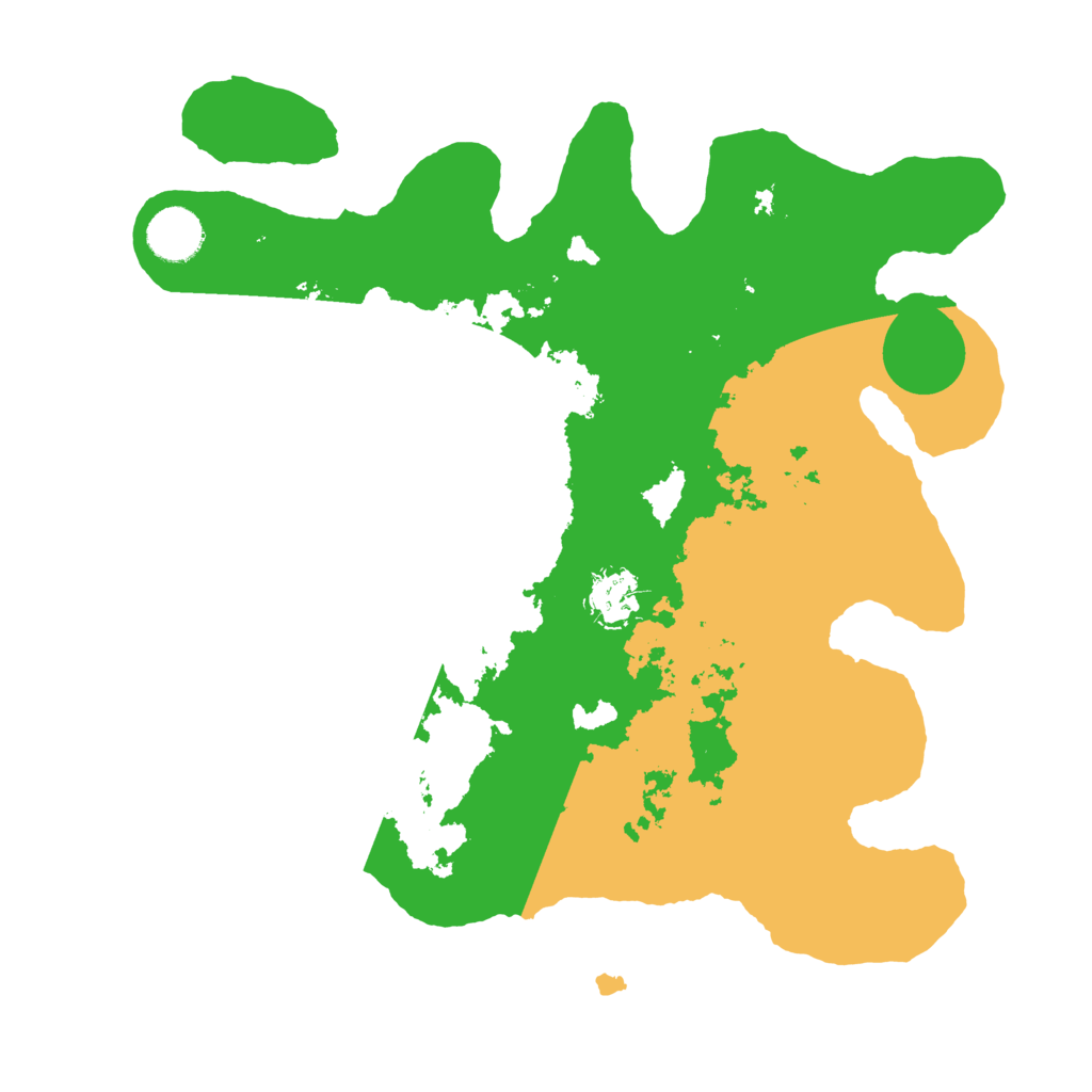 Biome Rust Map: Barren, Size: 3500, Seed: 35332318