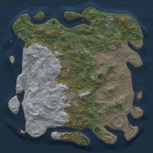 Thumbnail Rust Map: Procedural Map, Size: 4500, Seed: 232795458, 20 Monuments