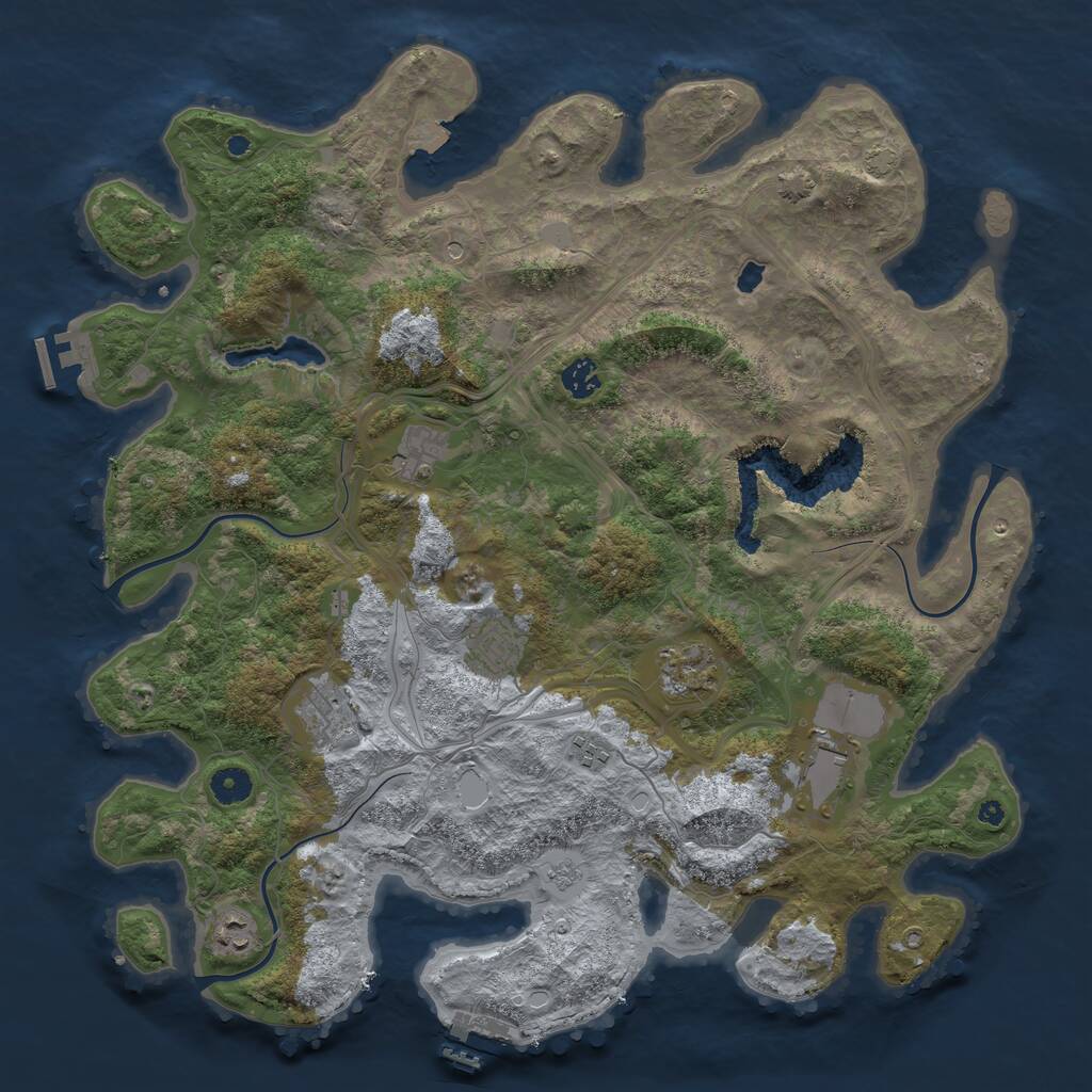 Rust Map: Procedural Map, Size: 4250, Seed: 194291361, 14 Monuments