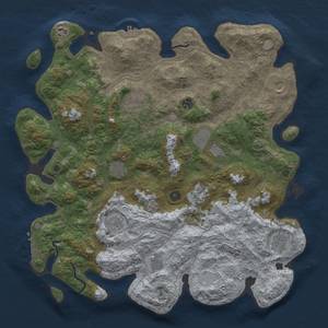 Thumbnail Rust Map: Procedural Map, Size: 4500, Seed: 2131309743, 20 Monuments