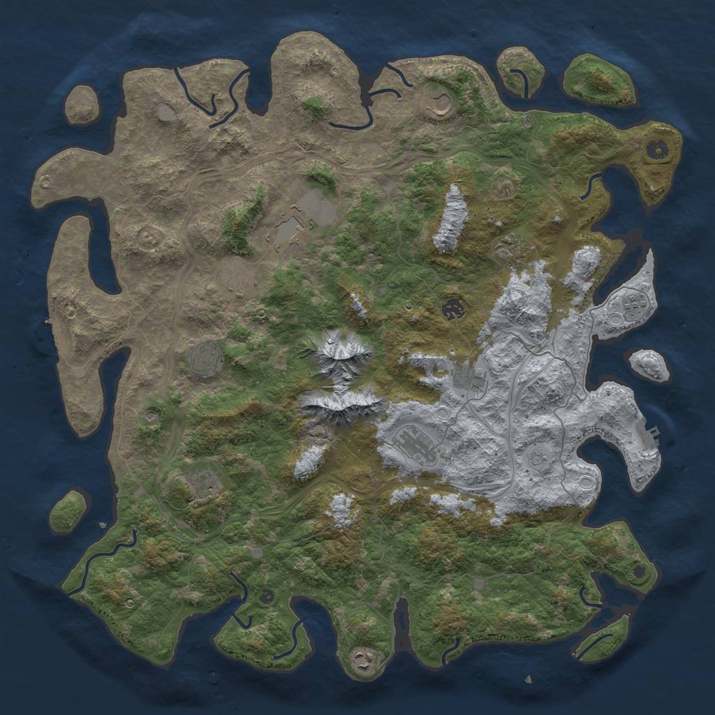 Rust Map: Procedural Map, Size: 5000, Seed: 20221006, 20 Monuments