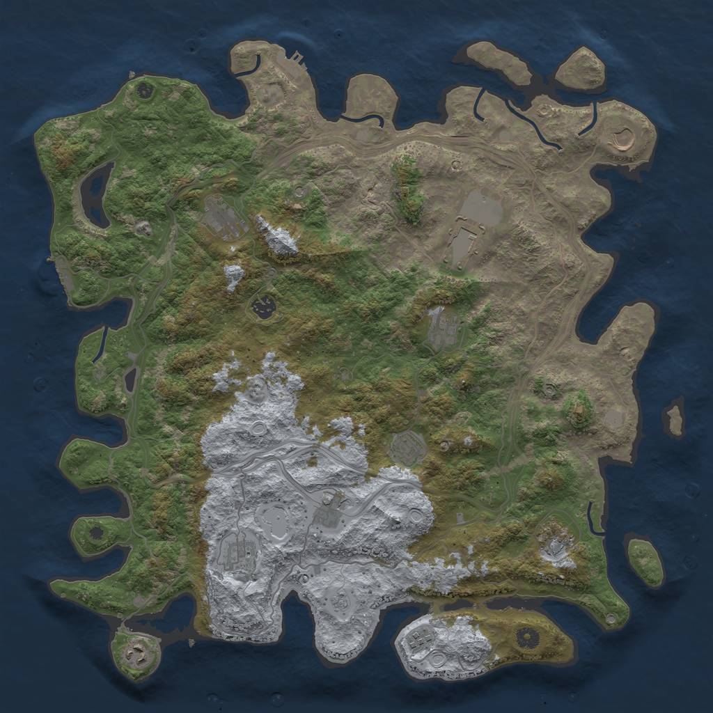 Rust Map: Procedural Map, Size: 4700, Seed: 346423562, 20 Monuments