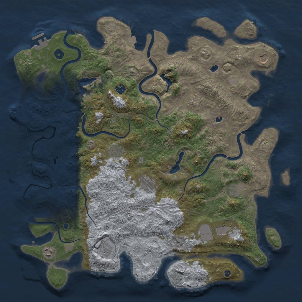 Rust Map: Procedural Map, Size: 4700, Seed: 346423562, 16 Monuments