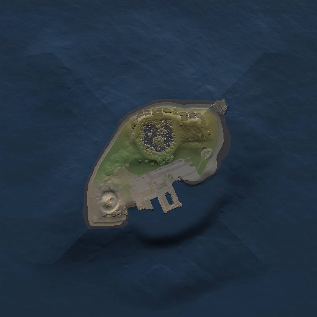 Rust Map: Procedural Map, Size: 1000, Seed: 61744, 4 Monuments