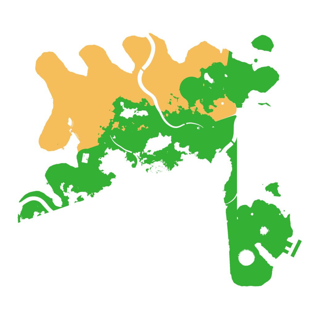 Biome Rust Map: Procedural Map, Size: 3500, Seed: 173958246