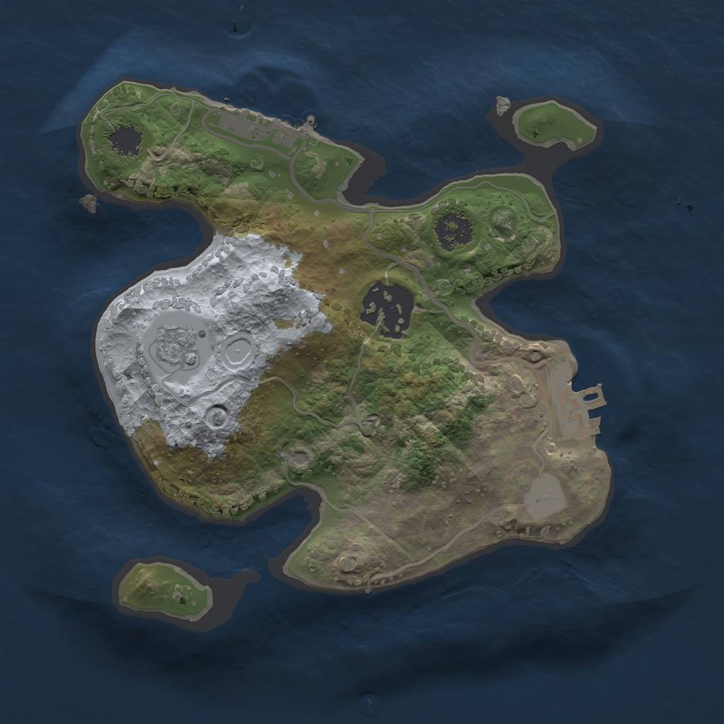 Rust Map: Procedural Map, Size: 2000, Seed: 740972133, 9 Monuments