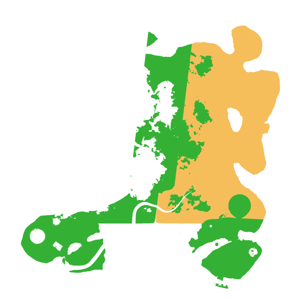 Biome Rust Map: Procedural Map, Size: 3500, Seed: 91657328