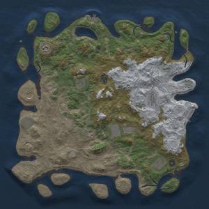 Thumbnail Rust Map: Procedural Map, Size: 4300, Seed: 386560, 20 Monuments