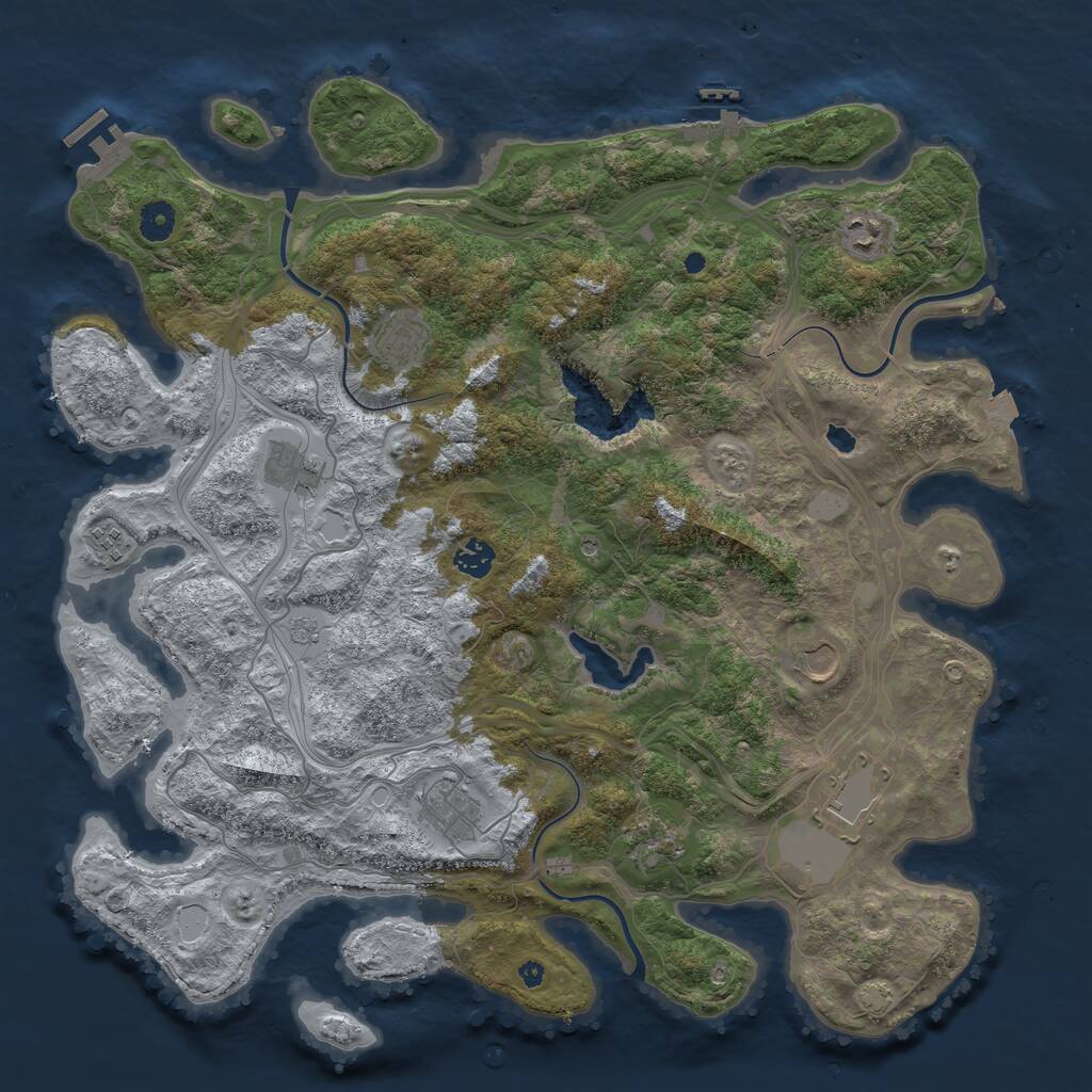 Rust Map: Procedural Map, Size: 4250, Seed: 1849913720, 15 Monuments