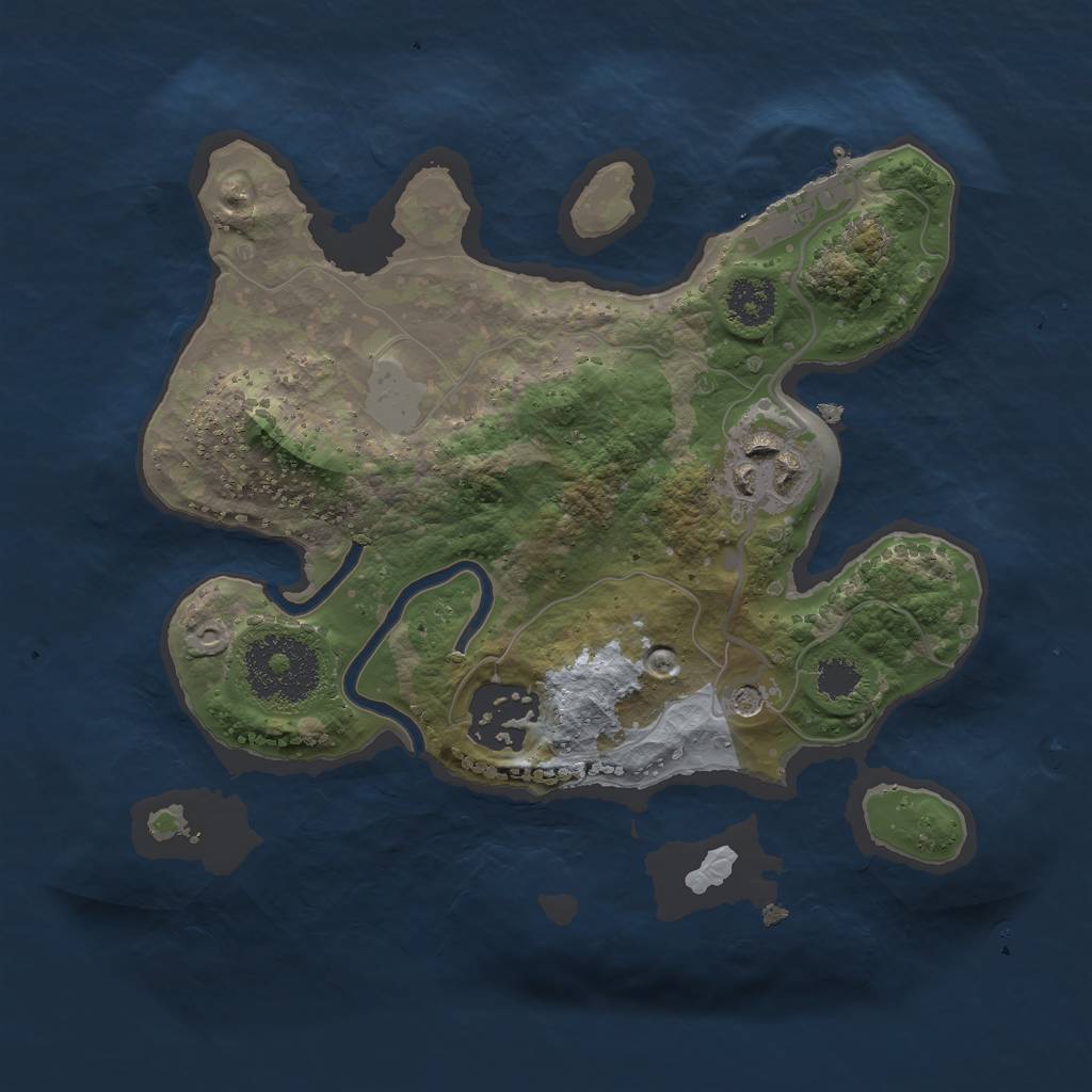 Rust Map: Procedural Map, Size: 2269, Seed: 11169, 9 Monuments