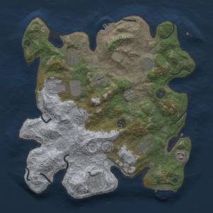 Thumbnail Rust Map: Procedural Map, Size: 3500, Seed: 318018475, 18 Monuments