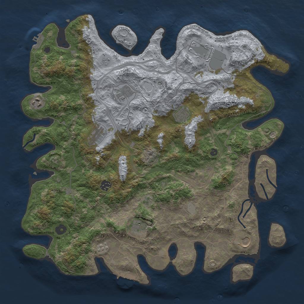 Rust Map: Procedural Map, Size: 4266, Seed: 910000, 18 Monuments