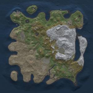 Thumbnail Rust Map: Procedural Map, Size: 3500, Seed: 2021678047, 18 Monuments