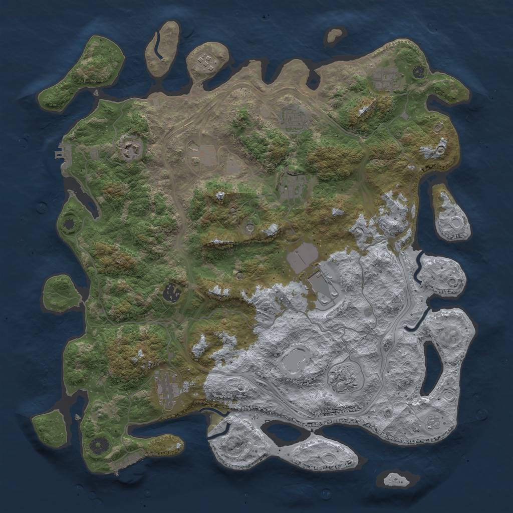 Rust Map: Procedural Map, Size: 4250, Seed: 1955112020, 19 Monuments