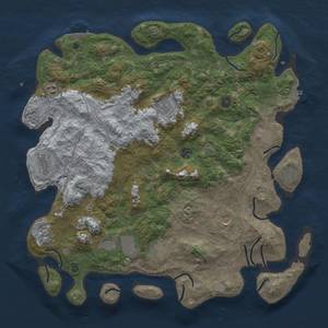 Thumbnail Rust Map: Procedural Map, Size: 4500, Seed: 3486489, 18 Monuments