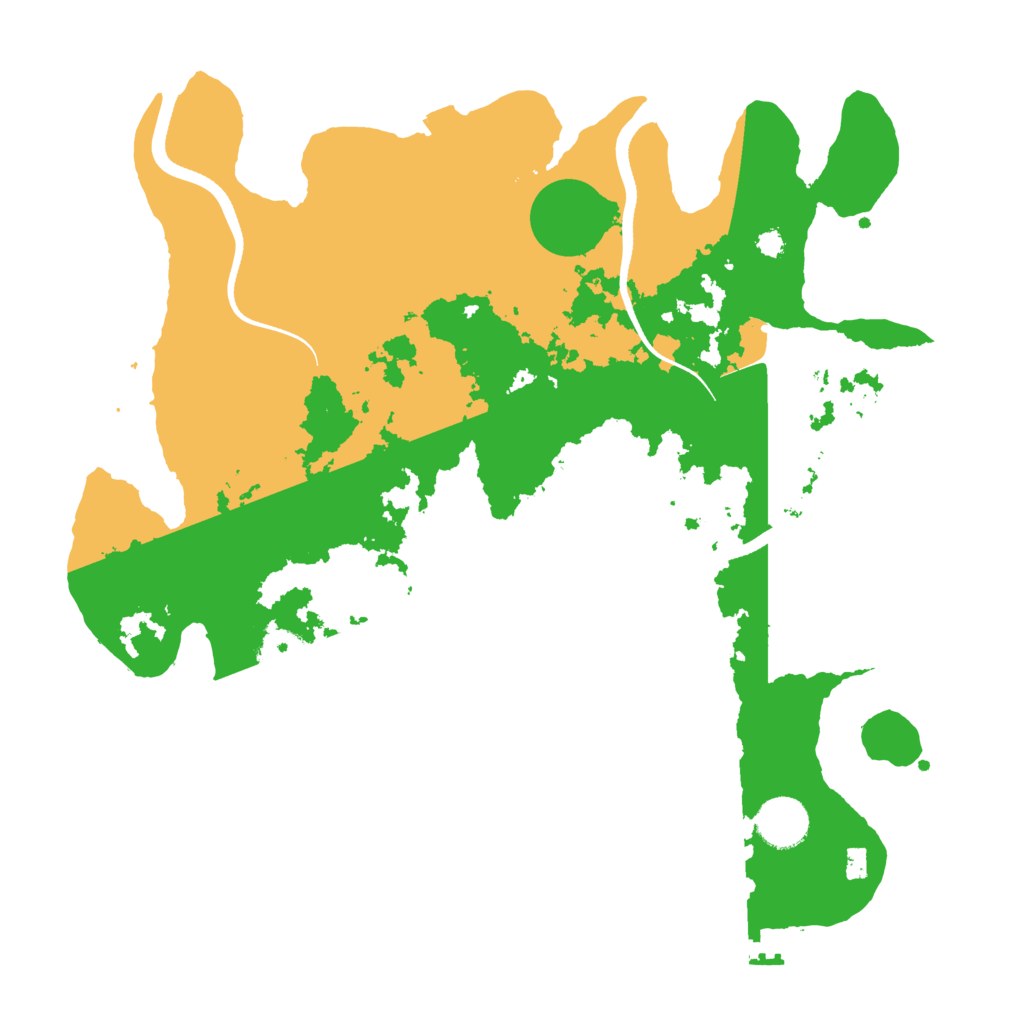Biome Rust Map: Procedural Map, Size: 3500, Seed: 2666390