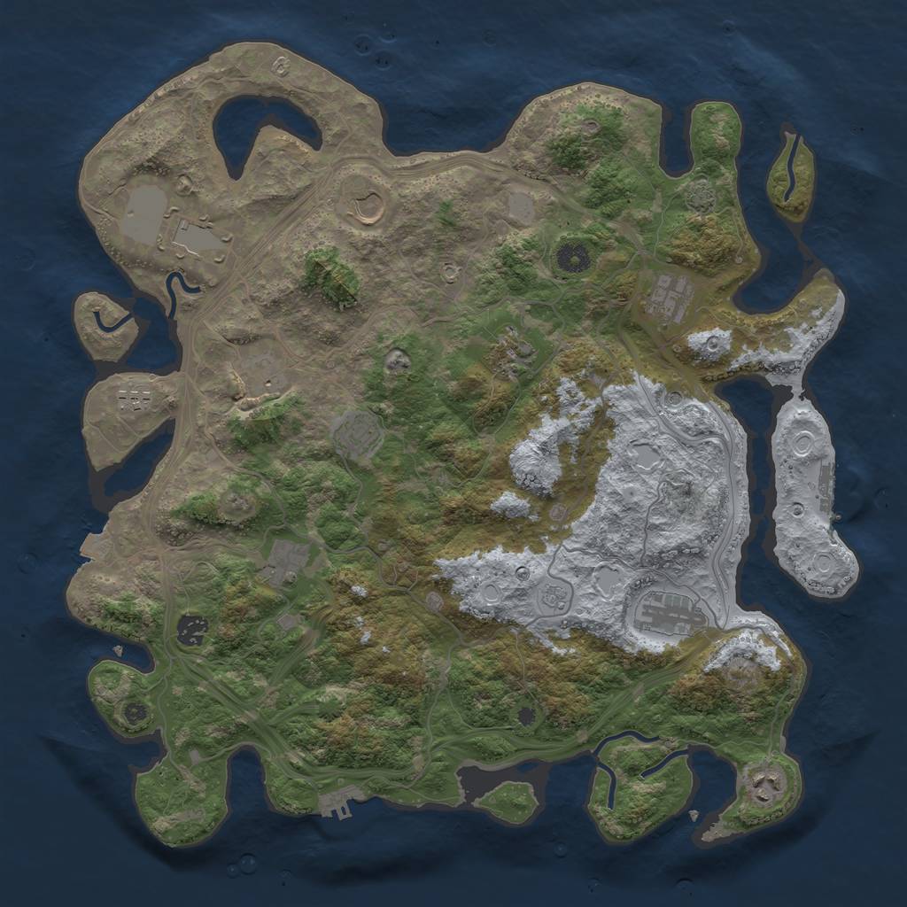 Rust Map: Procedural Map, Size: 4250, Seed: 310394265, 19 Monuments