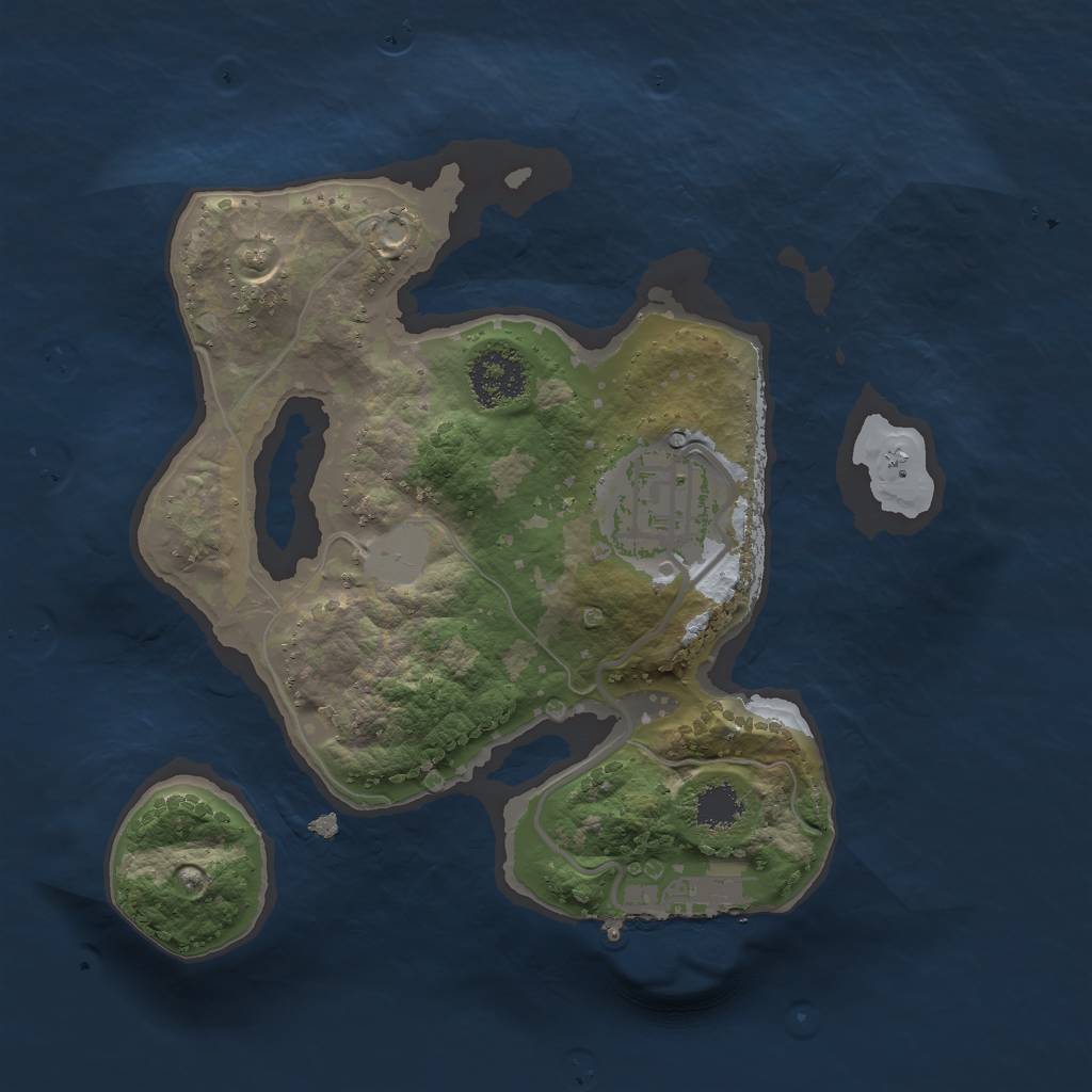 Rust Map: Procedural Map, Size: 2000, Seed: 166, 7 Monuments