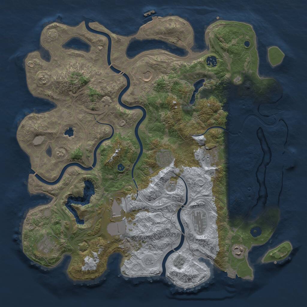 Rust Map: Procedural Map, Size: 4250, Seed: 1553300726, 15 Monuments