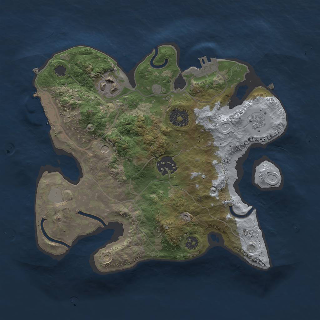 Rust Map: Procedural Map, Size: 2500, Seed: 4900, 11 Monuments